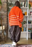 Big Softie Stripe Funnel Grunge Knit Marmalade